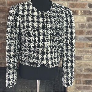 ANTONIO MELANI Monochrome Tweed Blazer